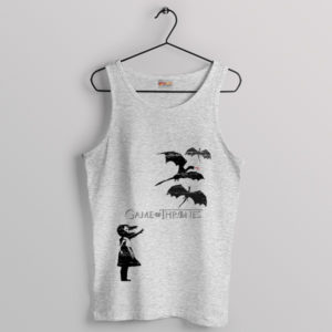 Dragons Game of Thrones Banksy Sport Grey Tank Top