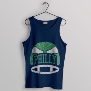 Eagles Era Philly Retro Helmet Vintage Navy Tank Top