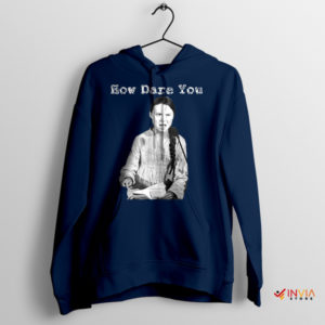 Earth's Messenger Greta Thunberg Navy Hoodie