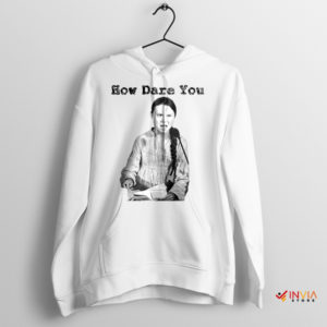 Earth's Messenger Greta Thunberg White Hoodie