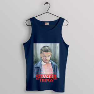 Eleven Secrets Stranger Things Blood Navy Tank Top