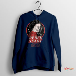 Epic Skull Royalty Princess Rebel Face Navy Hoodie