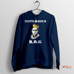 Feminist Icon Notorious RBG Tribute Navy Hoodie