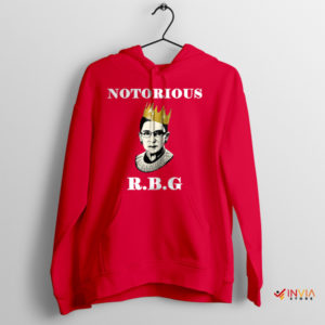 Feminist Icon Notorious RBG Tribute Red Hoodie