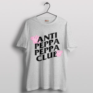 Funny Anti-Peppa Pig Club Humor Sport Grey T-Shirt