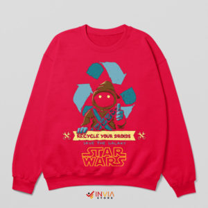 Galactic Eco Warriors Jawa Recycling red Sweatshirt