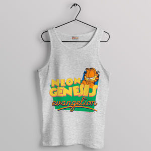 Genesis Garfield in Evangelion Style Sport Grey Tank Top