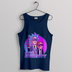 Get Schwifty Secret Agents MIB Navy Tank Top