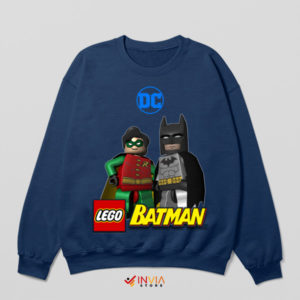 Gotham in Bricks LEGO Batman Fan Art Navy Sweatshirt