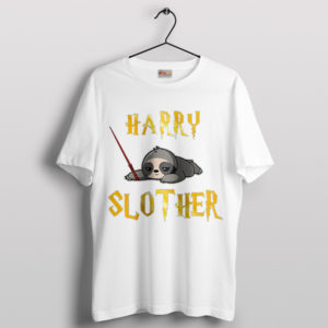 Harry Slother The Magical Sloth Wizard White T-Shirt