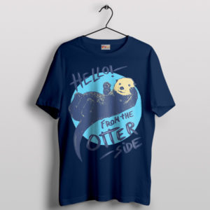 Hello from the Otter Side Panda Navy T-Shirt