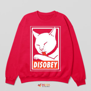 Kitty Anarchy The Disobey Cat Red Sweatshirt