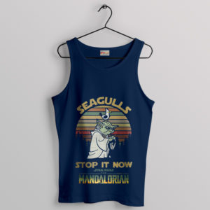 Laugh Out Loud Seagulls Stop It Now Navy Tank Top