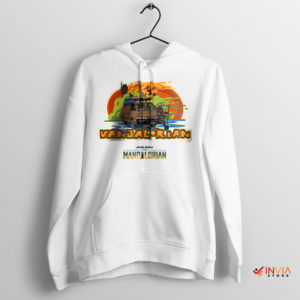 Lightspeed Vandalorian Car Mandalorian White Hoodie