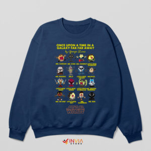 Little Miss Mr. Men in the Star Wars Navy Sweatshirt