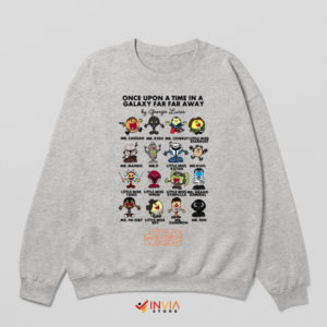 Little Miss Mr. Men in the Star Wars Sport Grey Sweatshirt