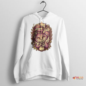 Mad Hatter's Companion Cheshire Cat White Hoodie