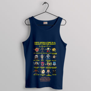 Mini Jedi Chronicles Little Miss Mr Men Navy Tank Top