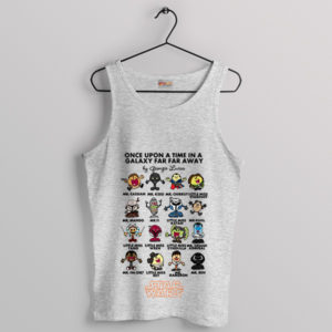 Mini Jedi Chronicles Little Miss Mr Men Sport Grey Tank Top