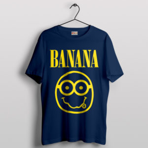 Minions Meet Nirvana Banana Beats Navy T-Shirt