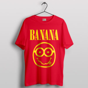 Minions Meet Nirvana Banana Beats Red T-Shirt