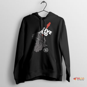 Musical Unity Live Aid Legends 1985 Black Hoodie