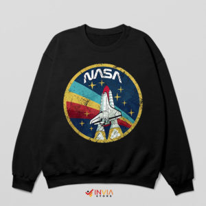 Nostalgia Classic NASA Colors Iconic Black Sweatshirt