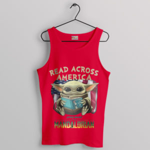 Pages of Cuteness Baby Yoda Read Red Tank Top