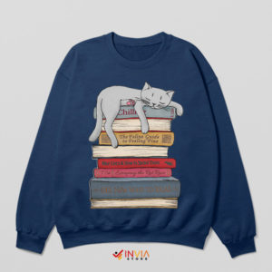 Paws and Relax the Inner Chill Cat Navy Sweatshirt