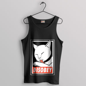 Paws of Defiance Disobey Cat Tank Top