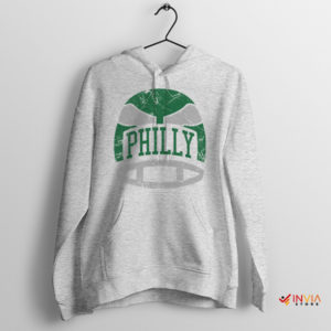 Philly Flashback Retro Helmet Vintage Sport Grey Sweatshirt