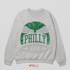 Philly Flashback Retro Helmet Vintage Sport Grey Sweatshirt