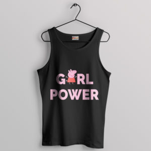 Piggy Powerhouse Peppa Girl Power Black Tank Top