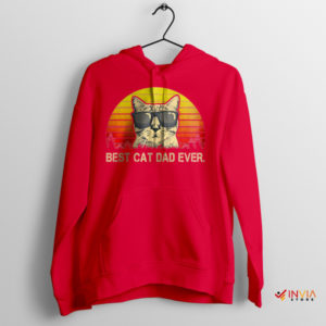 Purr-fectly Timeless Best Cat Dad Red Hoodie