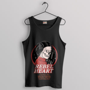 Rebel Queen's Visage Skull-Faced Black Tank Top