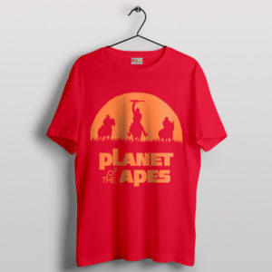 Retro Battle for the Ape Planet Red T-Shirt