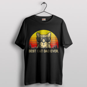 Retro Cool Best Cat Dad Ever T-Shirt