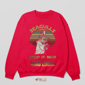 Retro Epic Battle Seagulls Meme Red Sweatshirt