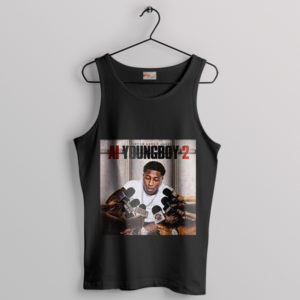 Retro Vibes AI YoungBoy 2 NBA Black Tank Top