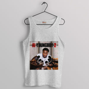 Retro Vibes AI YoungBoy 2 NBA Sport Grey Tank Top