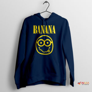 Rock 'n' Roll Bananas Minions Nirvana Navy Hoodie