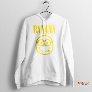 Rock 'n' Roll Bananas Minions Nirvana White Hoodie