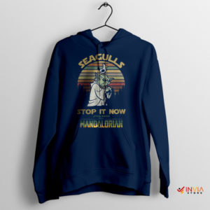 Seagull Showdown Stop It Now Meme Navy Hoodie