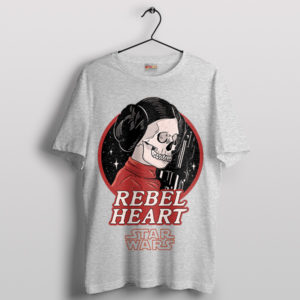 Skull Crown Rebellion Princess Rebel Sport Grey T-Shirt