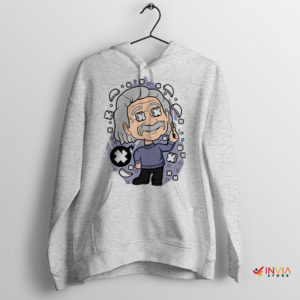 Smart Style Statement Chibi Einstein Sport Grey Hoodie