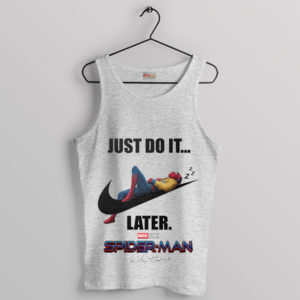 Snooze Just Do It Later Spider-Man Sport Grey Tank Top