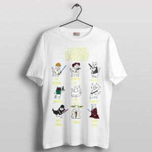 Star Paws The Feline Force Awakens White T-Shirt