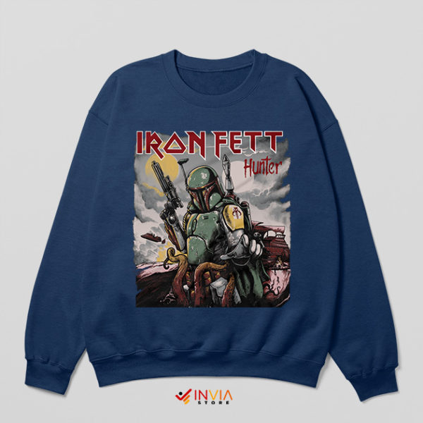 Star Wars Iron Maiden Boba Fett Navy Sweatshirt