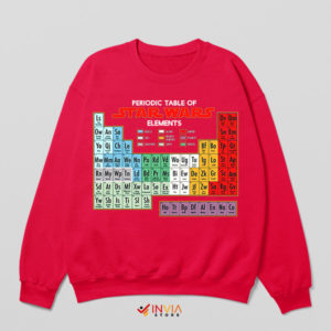 Star Wars Periodic Table of Galactic Red Sweatshirt