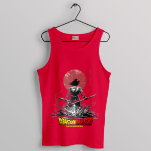 Super Saiyan Goku Heart Warrior Red Tank Top